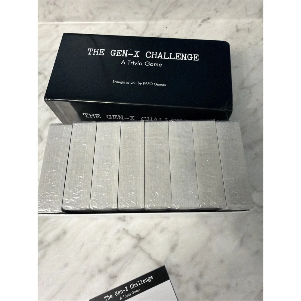 The Gen-X Challenge - 80s and 90s Trivia Card Game with 600 Trivia Cards - Po...